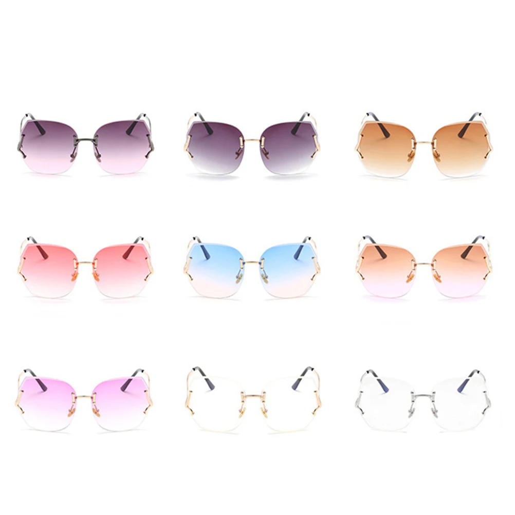 

Metal Frame Sunglasses UV Protection Lightweight Women Fashion Sun Glasses for Beach Outing Sturdy Soft Nose Pads Long Lasting