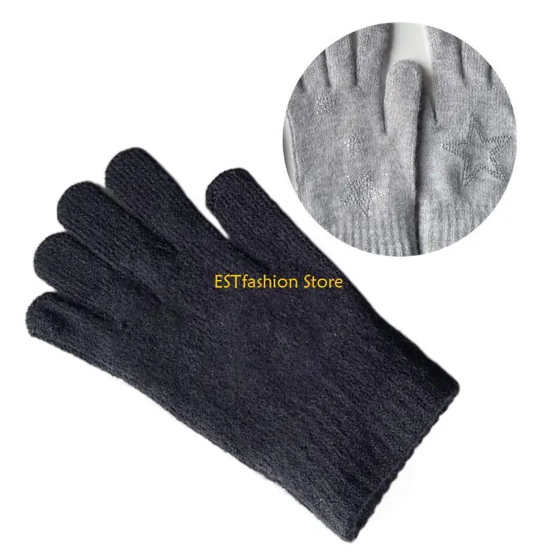 y5gc-ニット暖かいフルフィンガーグローブスノーボード手袋冬タッチスクリーン手袋厚い絶縁フルフィンガーグローブ