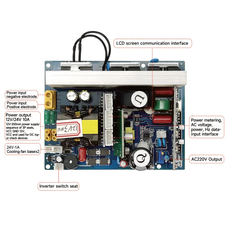 inverter main board 300W 12V 24V to 220V 50Hz 60Hz Lithium battery outdoor energy storage power supply