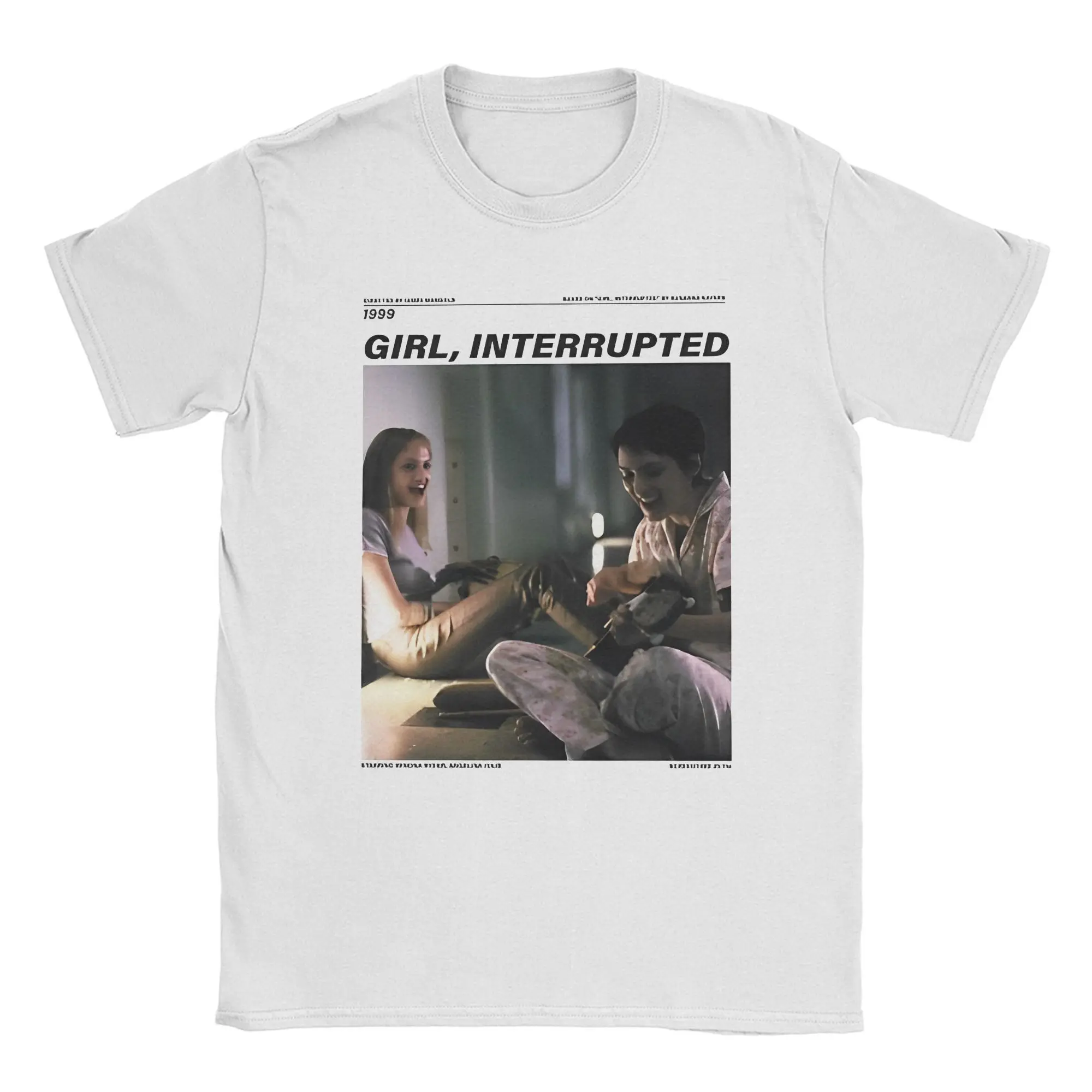 Мужская футболка с коротким рукавом и круглым вырезом, из чистого хлопка