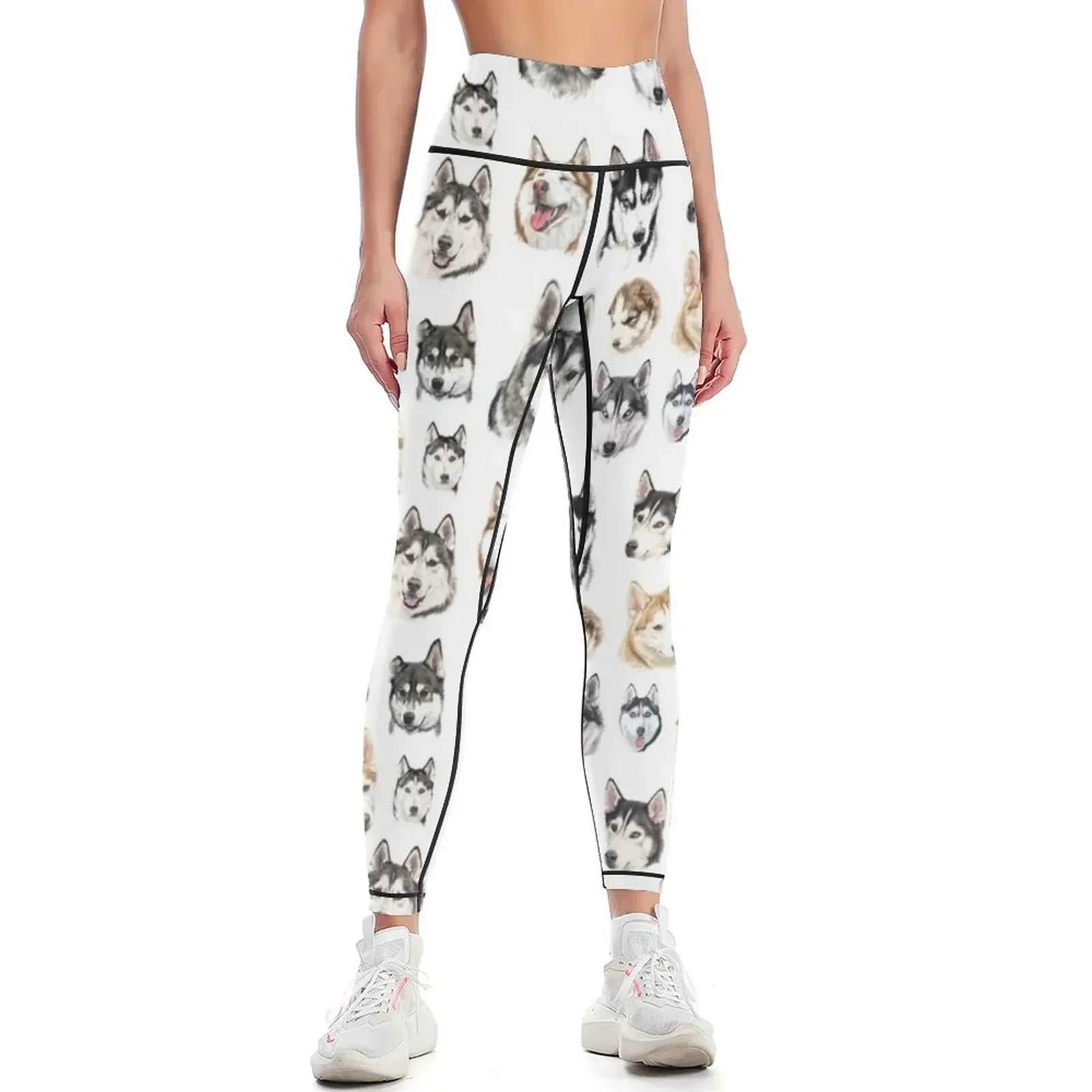 

Husky collage Leggings Sports pants for trousers Women's tights legging gym Womens Leggings