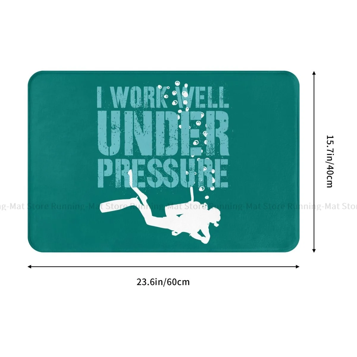 Dive Scuba Diving Non-slip Doormat I Work Well Under Pressure Bath Kitchen Mat Prayer Carpet Home Pattern Decor