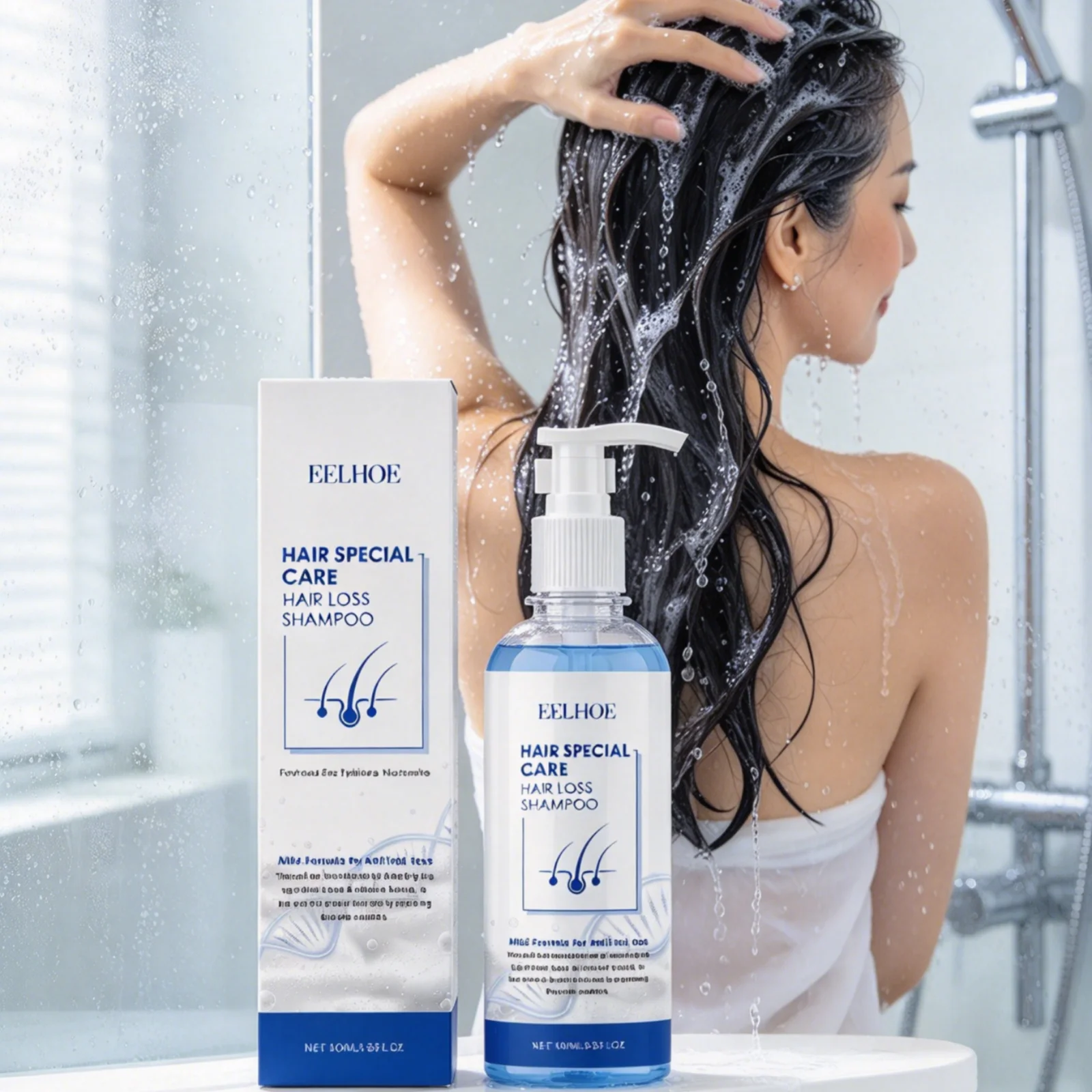 EELHOE Anti Hair Loss Shampoo Reduce Hair Breakage Deep Cleaning Scalp Nourishing Reduce Dandruff Mild Hair Growth Shampoo 100ml