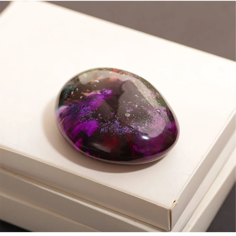 Juego moldes piedras elegantes silicona para decoración jardín resina cemento, 3 tamaños