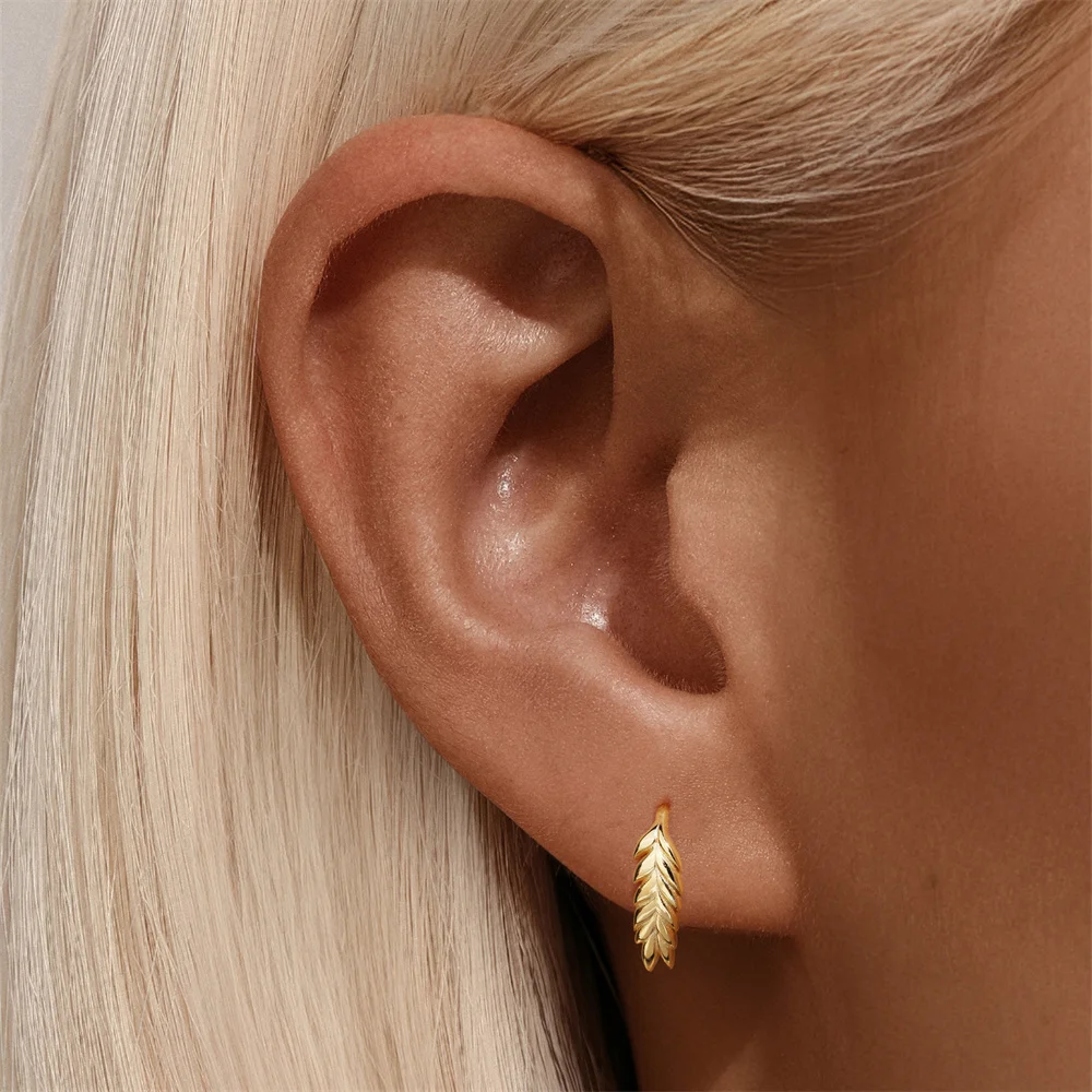 Aide 925 Sterling Silver Smooth Long Line Ear Climber Stud Earrings For Women Minimalist Ear Crawlers Studs Piercing Jewelry