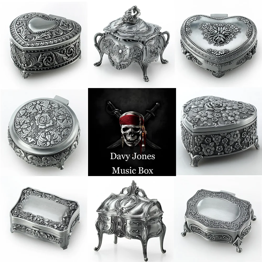 SOFTALK Caja de música metálica Davy Jones Regalos para amigos, niños, niñas, esposas y padres en Navidad, cumpleaños