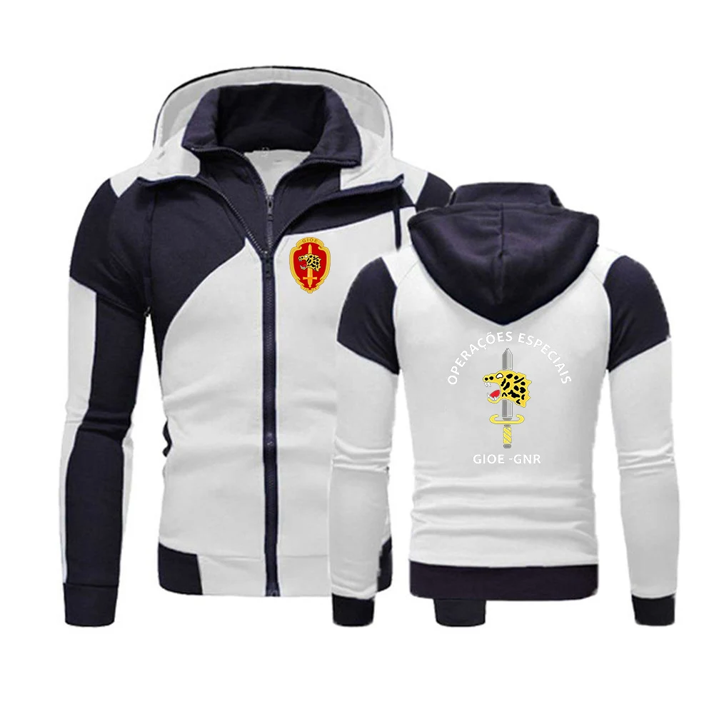 Patchwork Hoodies Men's Handsome Coat Portugal GNR National Guard Gendarmerie GIOE Special Forces Unit Spring Autumn Jacket