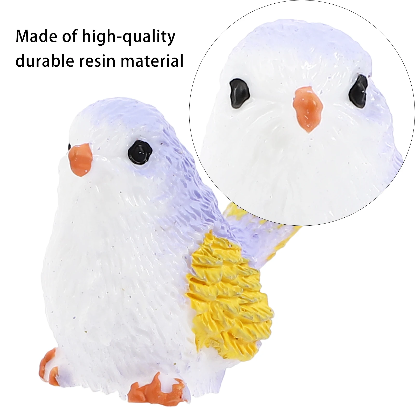 

8pcs Resin Bird Ornament Desktop Garden Decorative Home Decor Kids Bedroom Living Room Planter Kitchen Decoration