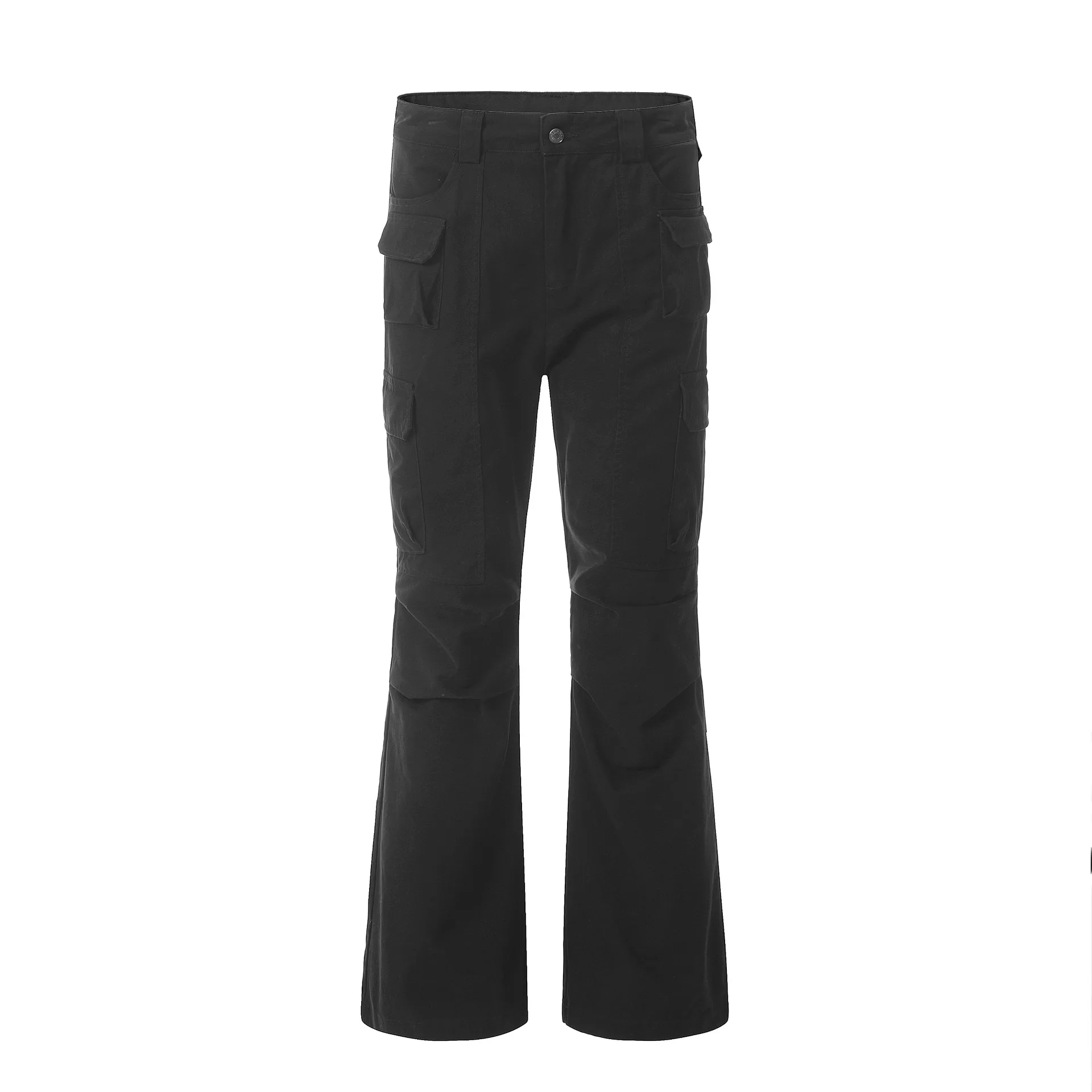 OR FL Cleanfit Wide Leg Black 100 Cotton Women Cargo Trousers 2025 Autumn Street Trend Fold American Style Women's Wei La Pants