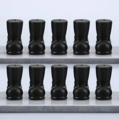 

10pcs Black Santa Boots Decorative Accessories Christmas Supplies Claus Costume DIY Props Plastic Holiday Decor
