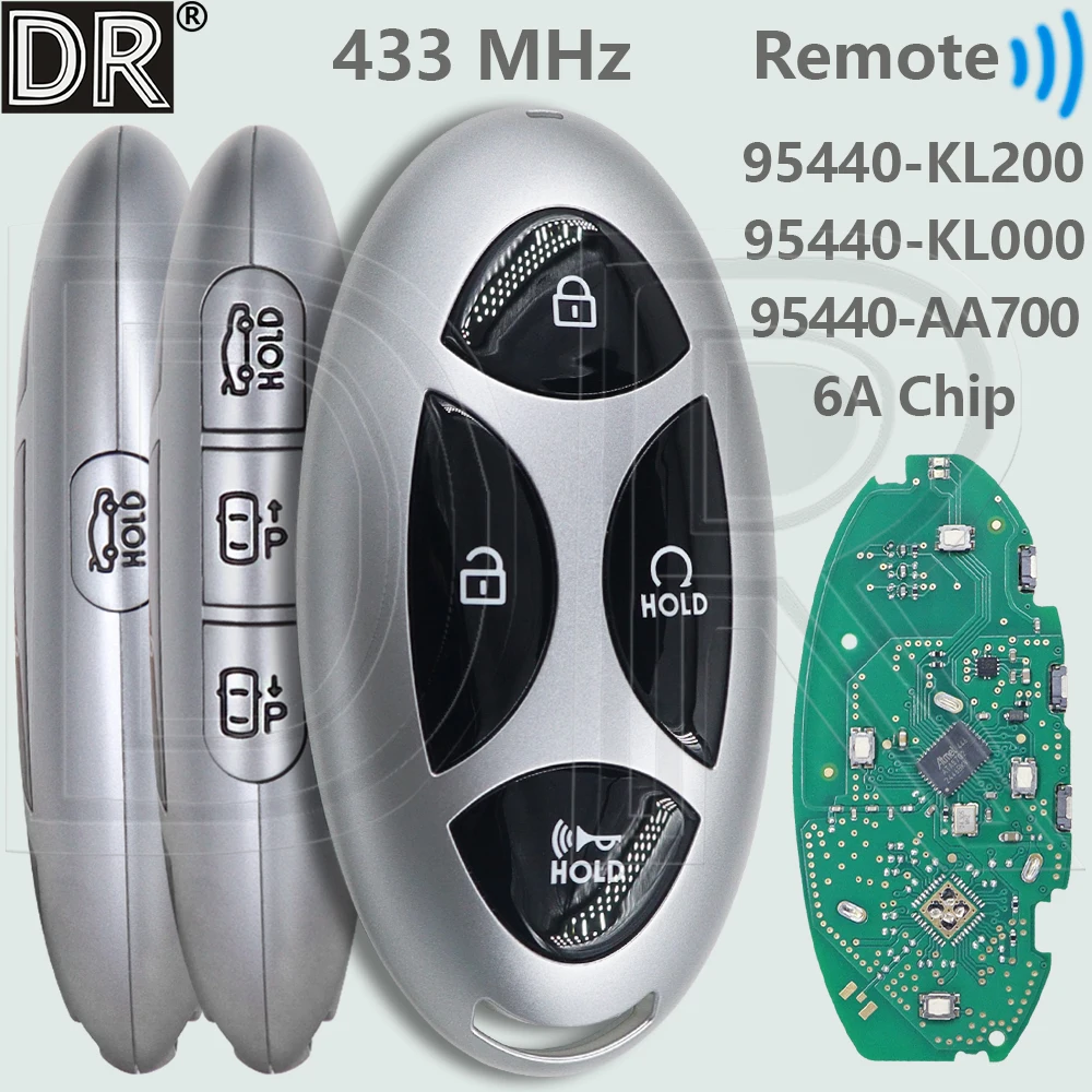 

Чип DR ID47 433 МГц 95440-AA700 95440-KL000 95440-KL200, бесключевой дистанционный ключ для автомобиля Hyundai IONIQ 6 2023 N Series