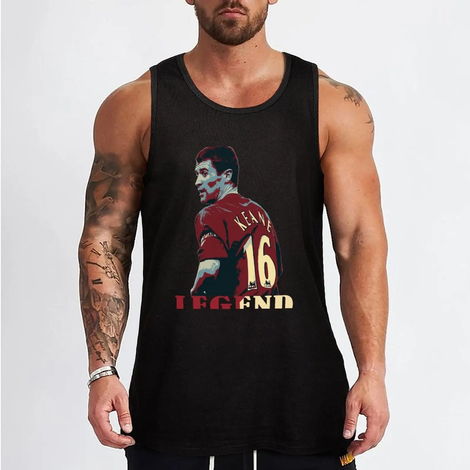 Roy Keane Tank Top T-shirt Men's gym Bodybuilding shirt