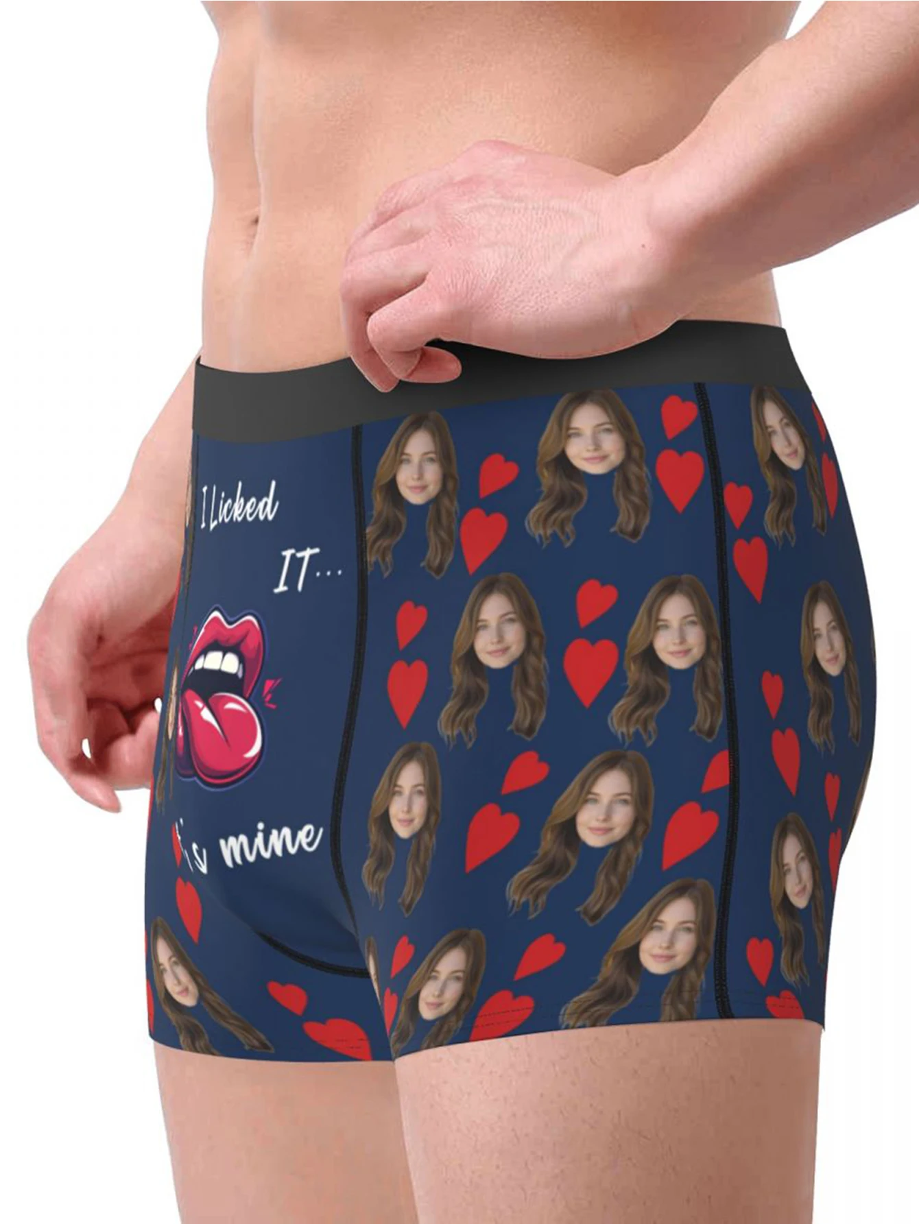 Biancheria intima personalizzata con foto per il viso, boxer personalizzati, regalo di San Valentino da uomo personalizzato per il marito, regalo di anniversario per papà