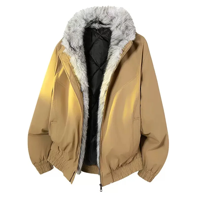 Новое зимнее поступление, американская винтажная утолщенная теплая толстовка с капюшоном на флисовой подкладке, мужская повседневная свободная спортивная высококачественная куртка