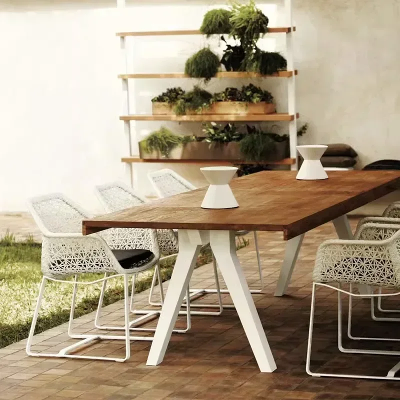 Nordic outdoor tables and chairs, balcony creative leisure chairs, simple and modern, open-air courtyard15