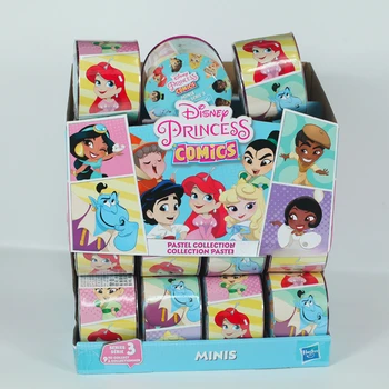Hasbro 디즈니 공주 애니메이션 피규어, 공주 재스민 공주, 아리엘 미니 블라인드 박스, 액션 피규어 모델 장난감, 장식품 수집