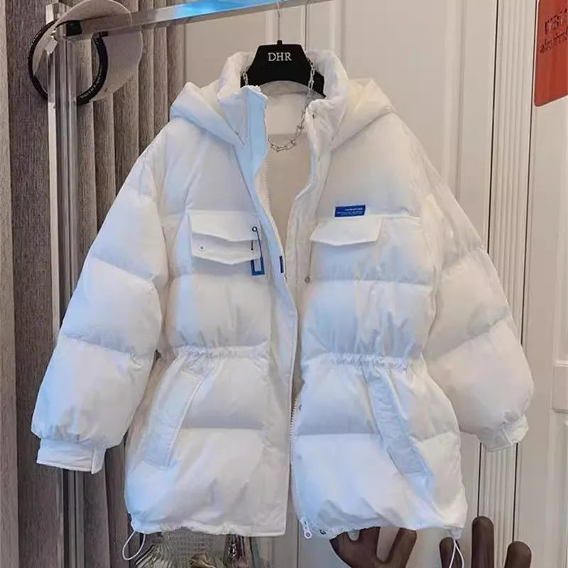 plus Size 300 Pounds Waist-Cinching down Cotton Jacket Unisex Thickened Winter Coat Bread Style Outerwear Youth Fashion