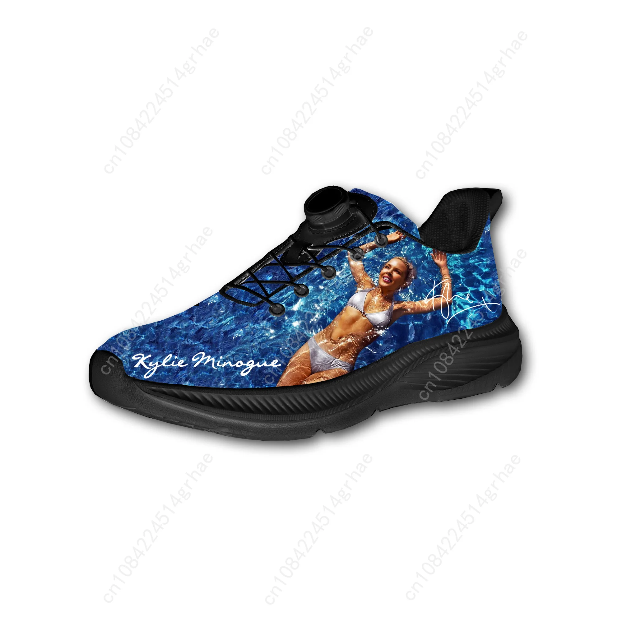 Kylie Minogue Custom Walking Shoes Men Woman Rotating Button Without Laces Shoe Design Sneakers Unisex