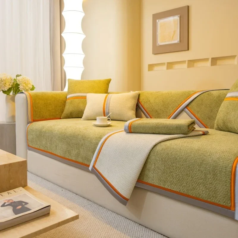 Modern Simplicity Chenille Sofa Cover Non-slip Four Season Universal Couch Cushion Combination Slipcover Sofa Towel Home Decor