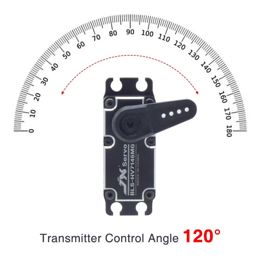 JX Servo BLS-HV7146MG 46KG Full CNC Digital Brushless Standard Servo impermeabile per RC Car Truck Crawler Helicopter Robot