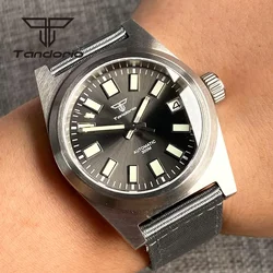 20bar Waterproof Steel Mechanical Watch Men 38mm 62mas NH35 PT5000 Wristwatch Domes Sapphire Glass Green Luminous Tandorio Brand