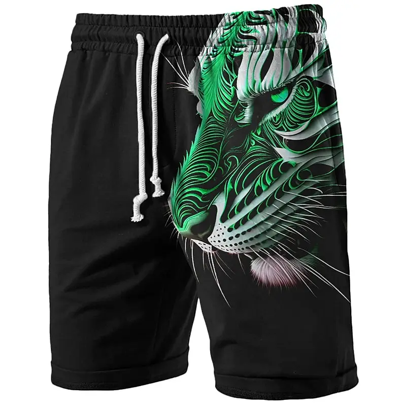 

Mens Tiger Long Swim Trunks Surf Trunks Shorts Fashion Street Trend Casual Daily Vacation with Elastic Waist Designer Clothing