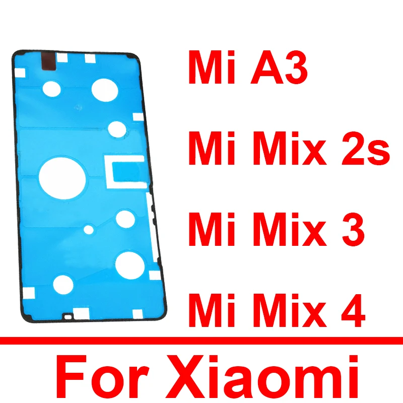 Pegatina adhesiva para cubierta de batería trasera de Xiaomi Mi Mix 2s Mix 3 Mix 4 Mi A3, cinta adhesiva para puerta trasera, piezas de repuesto