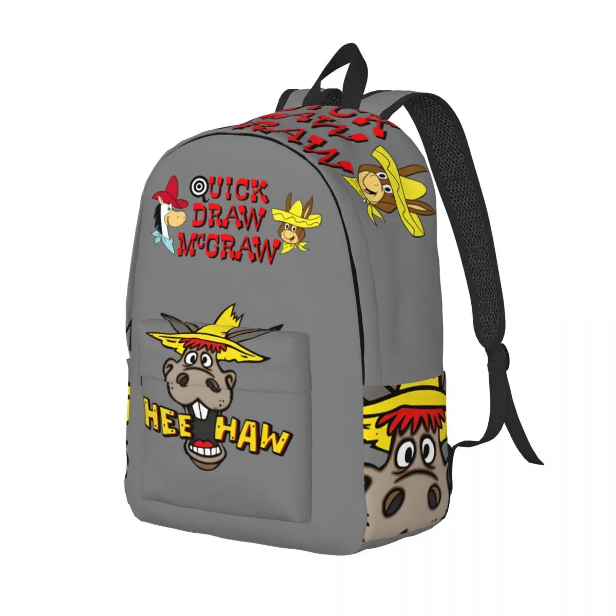 Bookbag Fun Retro Washable Q-Quick Draw McGraw Show For Men Women Gift Adjustable Strap Children's Bags Campus