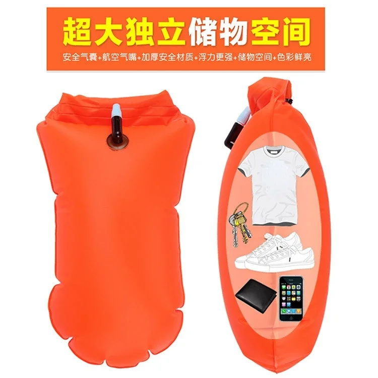 Outdoor Safety Swimming Buoy Multifunction Swim Float Bag with Waist Belt Waterproof