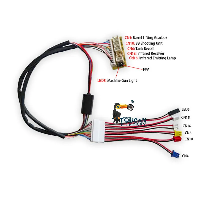 1/16 HENG LONG 7.0 RC Tank Electric Slip Ring For Big Small 360° Rotating Gear Toucan Spare Parts TH18499-SMT8