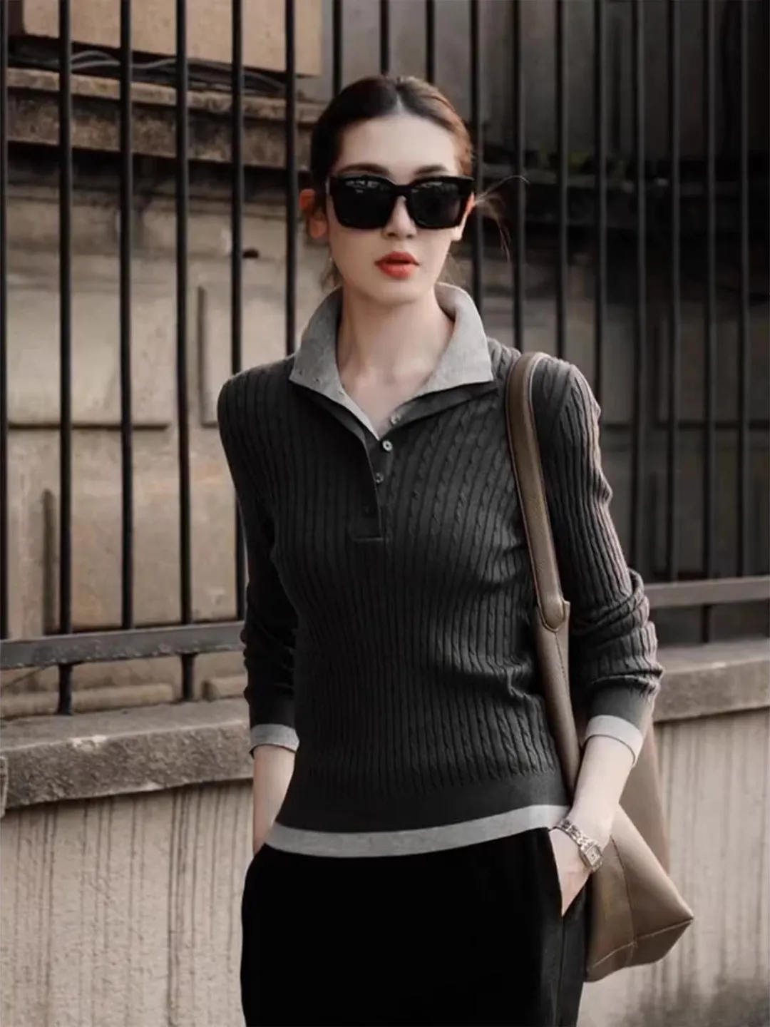 

ay High Collar Long Sve Knitted Sweater Women's Autumn Winter Slim Fit Base irt Inner Wear Casual Sle Faionable