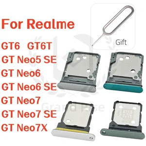 Bilashmart Sim Card Tray Slot Realme GT6 GT6T GT Neo5 SE Neo6 SE Neo7 SE GTNeo7X Phone SIM Micro Sim Card Chip Drawer Holder