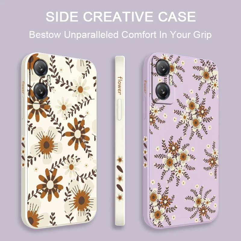 Чехол для телефона Infinix Hot 30i 40i 20S 12 Play 50 Pro Plus 12i 11 NFC Note 30 50, силиконовый мягкий чехол из ТПУ с матовым цветочным узором