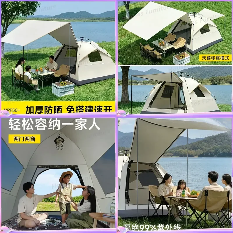 For Camping Tent Outdoor Portable Folding Canopy Two in One Quick Open Integrated Shelter Auto Car Roof Top Tent Accessories
