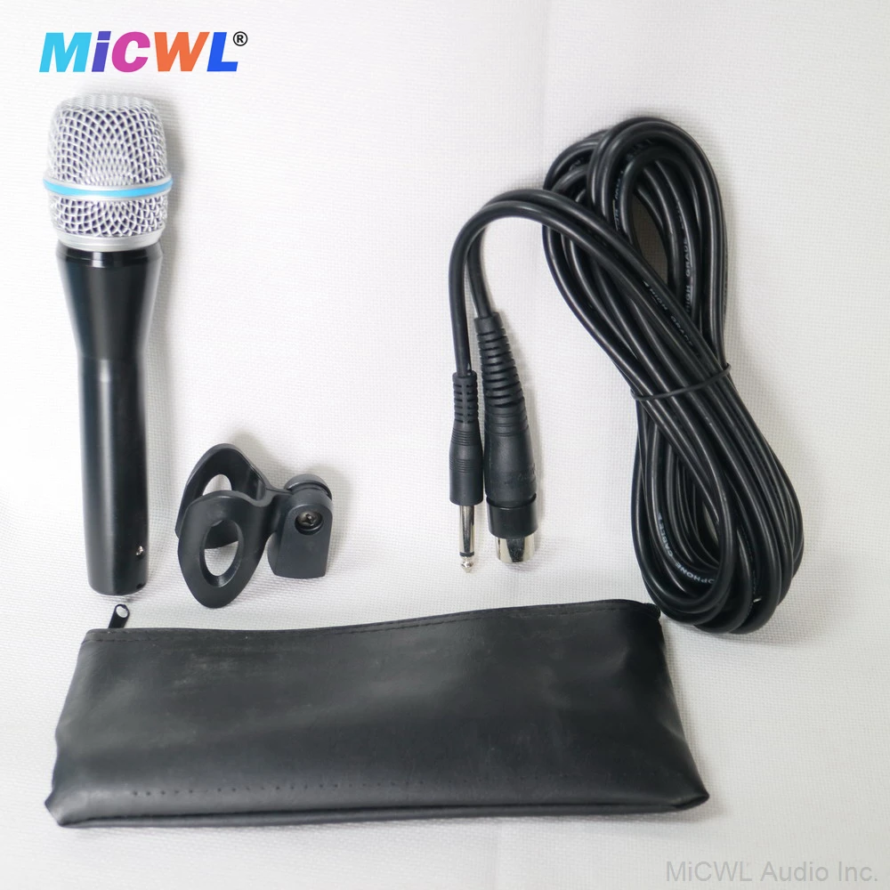 Micrófono con cable de mano dinámico M57 con Clip de bolsa, actuación de escenario, Karaoke, voces en vivo, 57A, nuevo