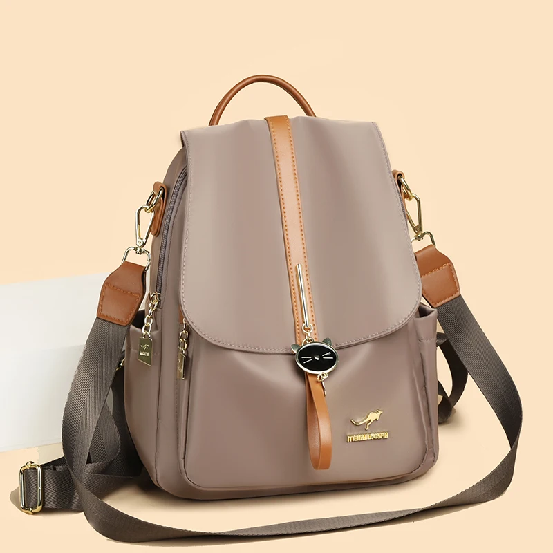 

2025 Versatile women backpacks school knapsack Waterproof Nylon Fashion School Bags High Quality Large Capacity Travel Schoolbag