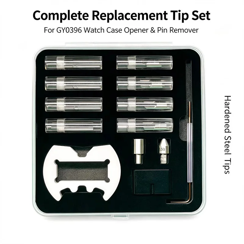 KWONG YUEN Multifunctional Watch Repair Tool Watch Band Pin Remover & Watch Back Case Opener with Complete Punch Tip Kit