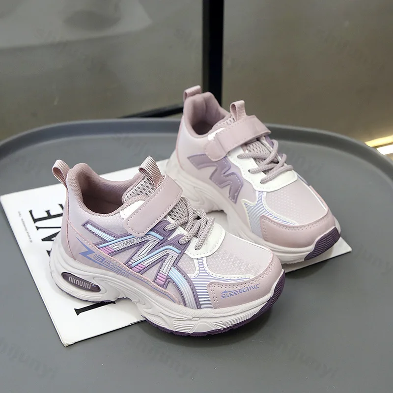 أحذية رياضية غير رسمية للأطفال شبكية قابلة للتنفس ونعل سميك ونعل سميك لخريف 2025 أحذية رياضية مكتنزة مريحة متعددة الاستخدامات