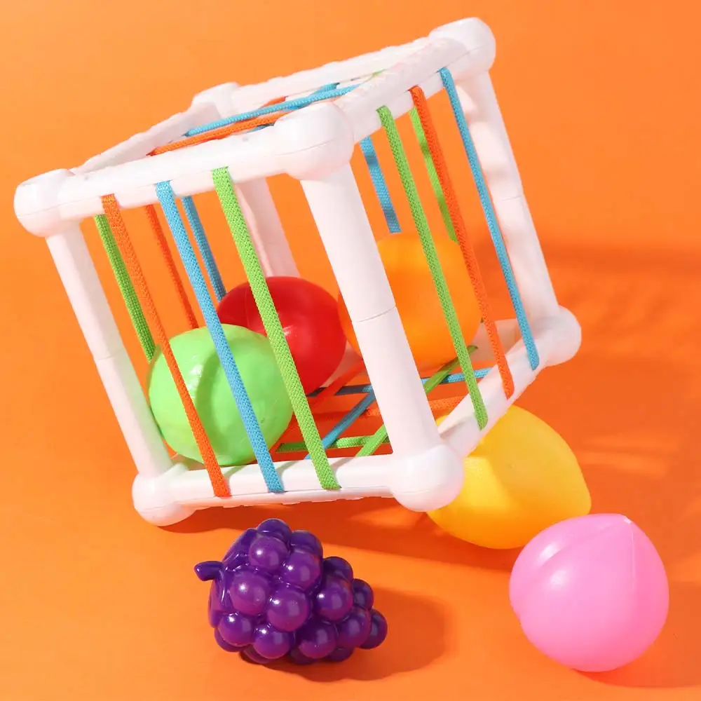 With Colorful Fruits Baby Montessori Sensory Sensory Development Fine Motor Skill Shape Sorter Cube Baby Simulation Cartoon