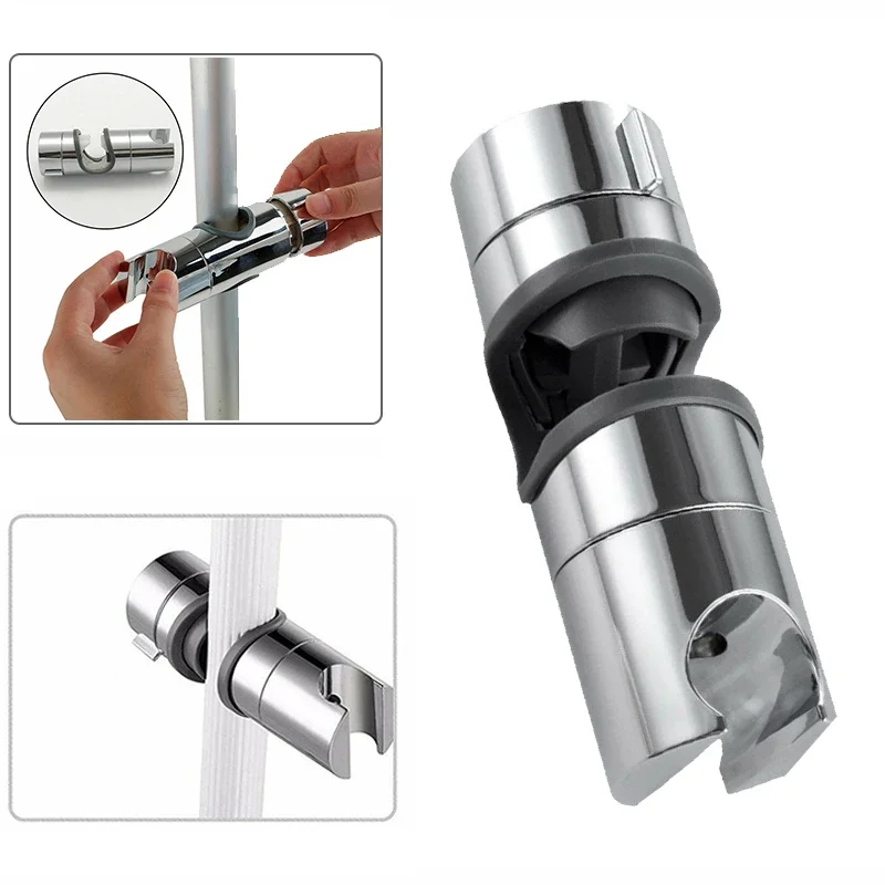 High Quality Shower Bracket Shower Rail Holder 20~25mm ABS Chrome Shower Head Holder Adjustable Bathroom Accessories Universal