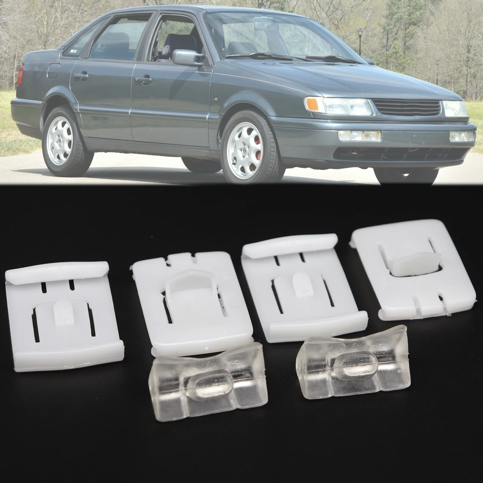 6/12X Klipsy prowadzące do VW PASSAT B1 B2 B3 B4 1973 - 1997 Dasher Corsar Carat Santana Quantum 35i