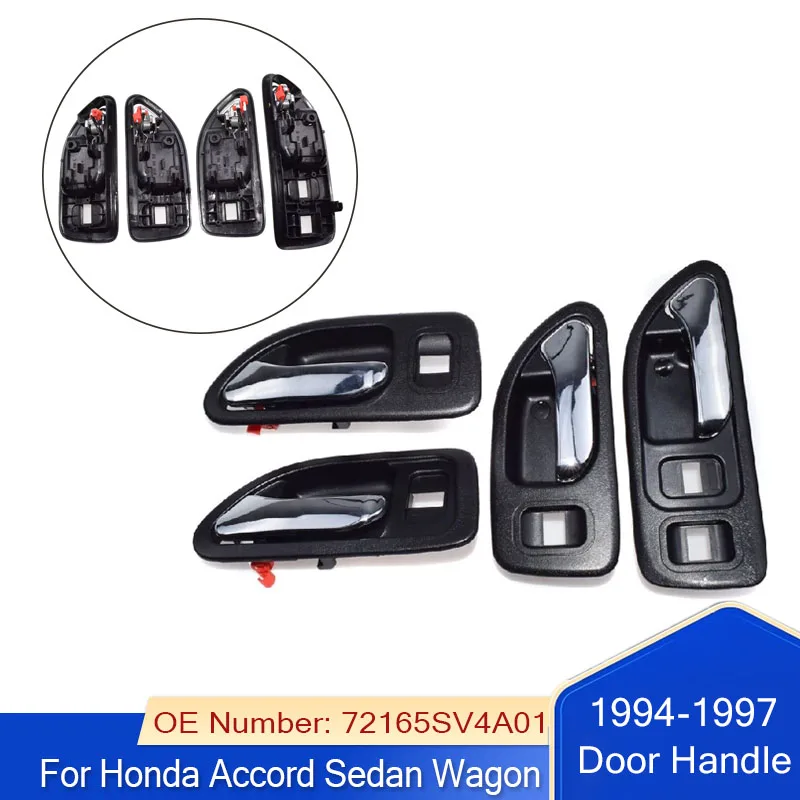 Front Rear Left Right Set Interior Door Handle For Honda Accord 1994 1995 1996 1997 Honda Accord Inner Door 72625SV4003