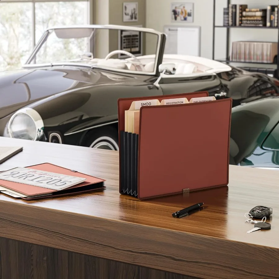 مجموعة جيوب توسيع Tuff مكونة من 2 منظمات ملفات الأكورديون البولي لمجلدات الملفات، علامة تبويب Straigut مقاس 51 4 بوصة بحجم حرف توسيع