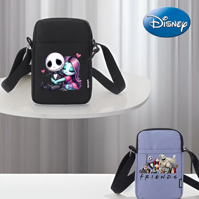 

2024 Disney's The Nightmare Before Christmas Jack Sally Women's Nylon Crossbody Bag Halloween Mini Messenger Bag for Ladies