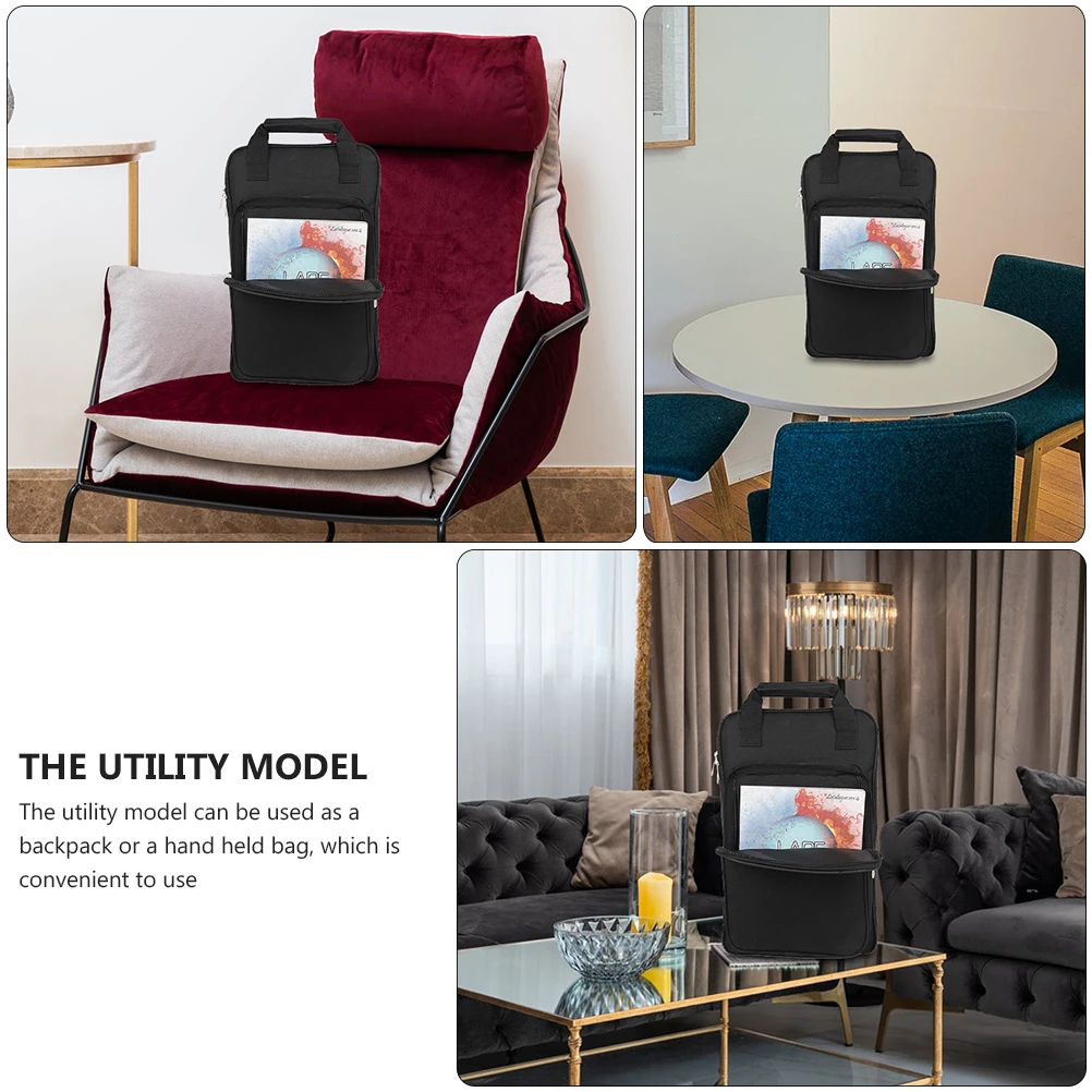 

Drum Stick Bag Black Backpack Oxford Cloth Large Capacity Wear Resistant Storage Pouch Instrument Kit Mallet Container