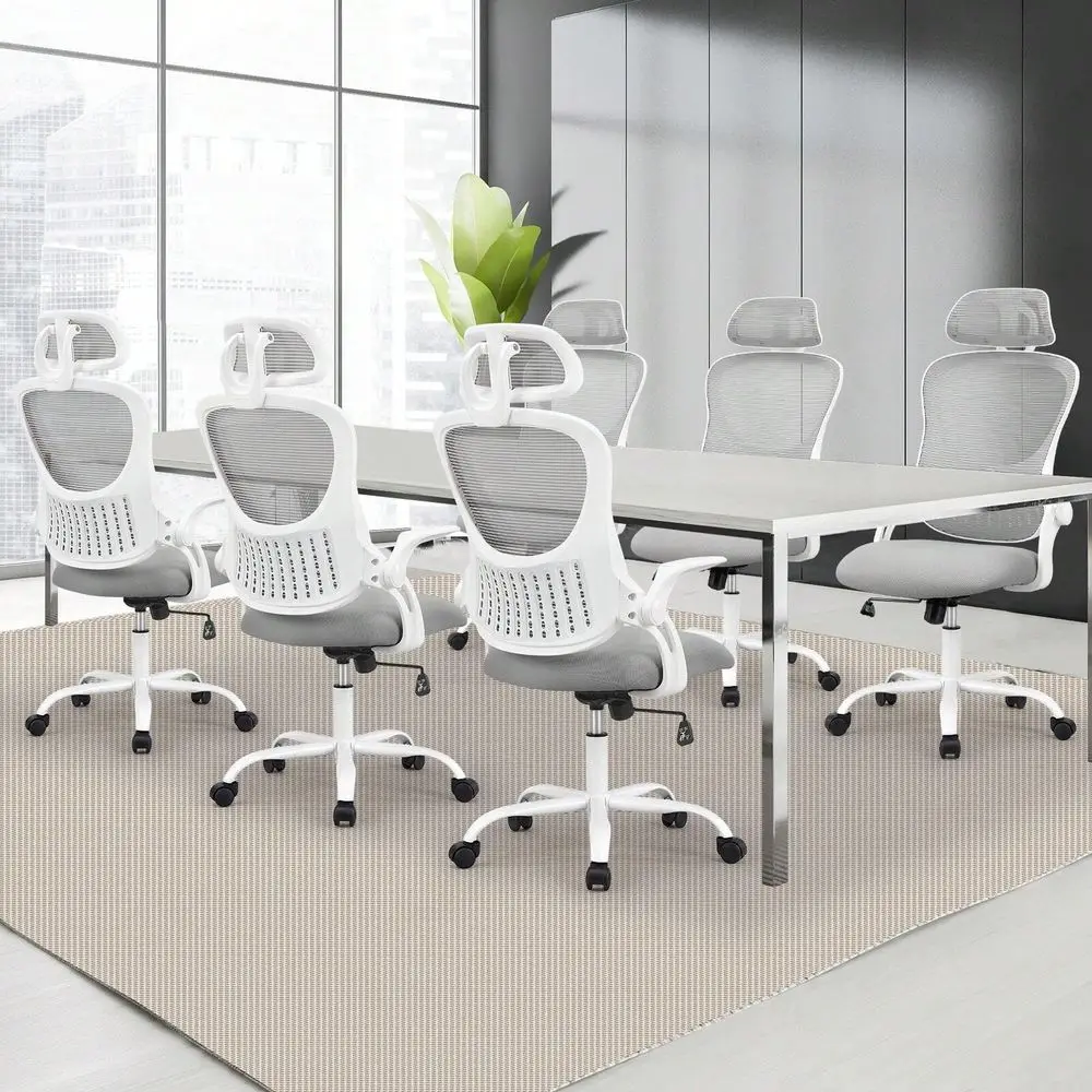 

Home Office Desk Chair, Ergonomic HighBack Mesh Rolling Work Computer Chairs With Wheels And Adjustable Headrests, Comfortable