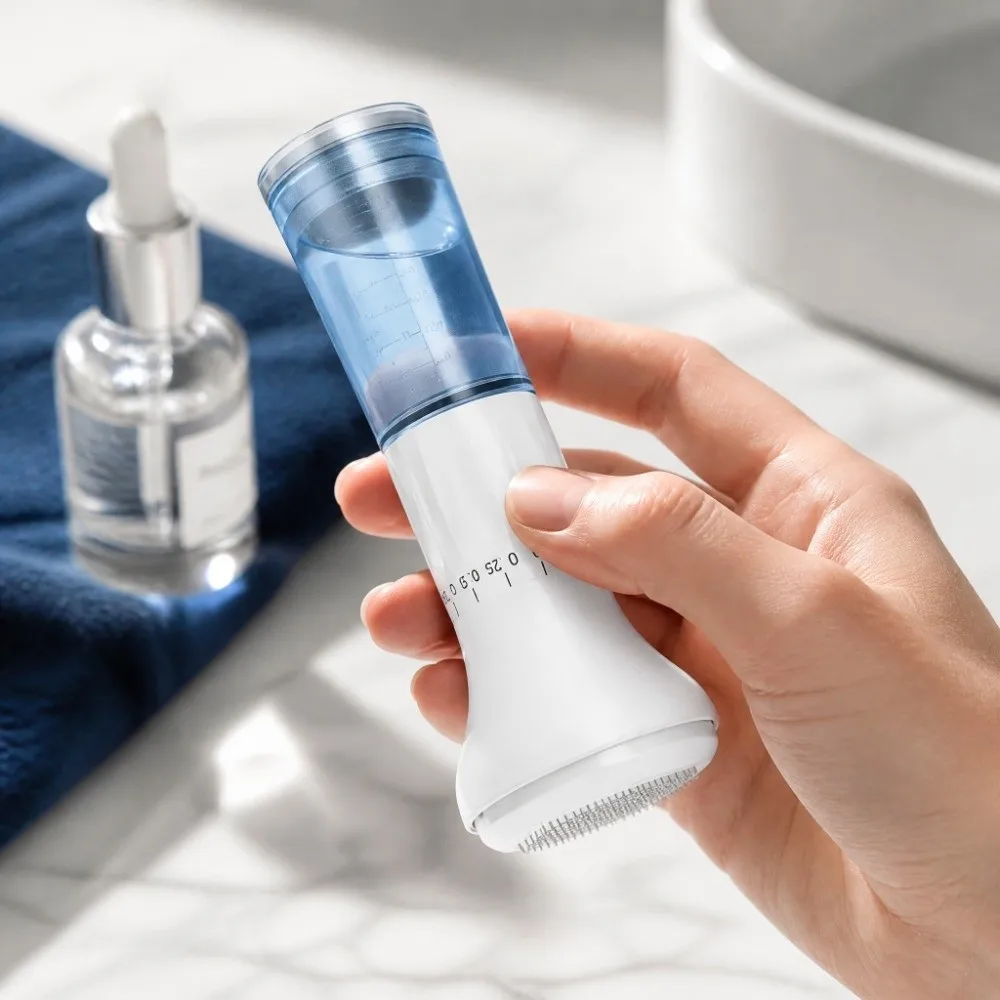 10 ml Flüssigkeitsaufbewahrung, Kopfhautserum-Applikator, einstellbare Nadellänge 0,25 mm, Gesichts-, Kopfhaut-, Haar- und Bartpflege-Werkzeug, Druck-Entlade-Mechanismus – Detail 6