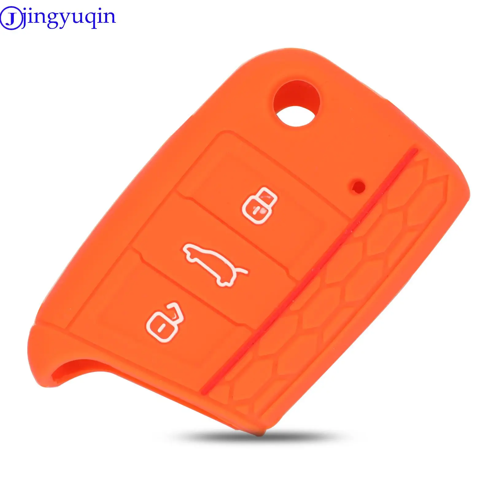 Jingyuqin 3 Knop Siliconen Sleutelhanger Cover Case Voor Vw Polo 2016 Golf 7 MK7 Voor Skoda Octavia Combi A7 voor Seat Leon Ibiza Cuptra