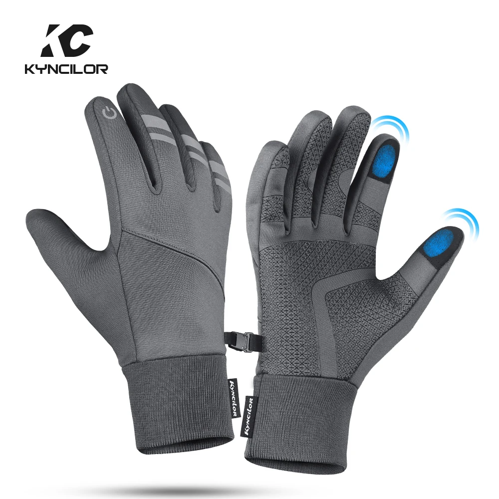 Winter Motorcycle Riding Thermal Cycling Gloves Bicycle Warm Touchscreen Full Finger Gloves Waterproof Outdoor Skiing For Men