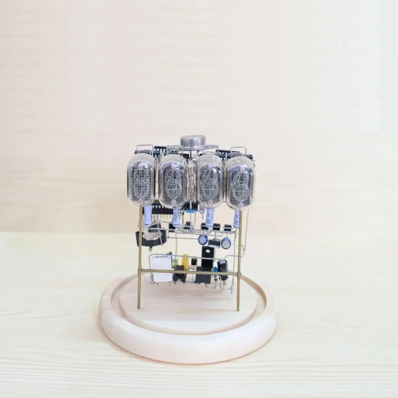 IN12 Punk Stand Desktop Decoration Handmade Gift Glow Tube Clock incandescent tube watch remote control circuit teaching glasses